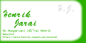 henrik jarai business card